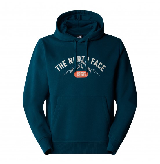 THE NORTH FACE M HOODIE VARSITY GRAPHIC NF0A89DJ1NO MIDNIGHT PETROL