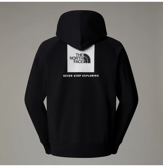 THE NORTH FACE M RAGLAN BOX HOODIE NF0A89F9KY4 BLACK WHITE