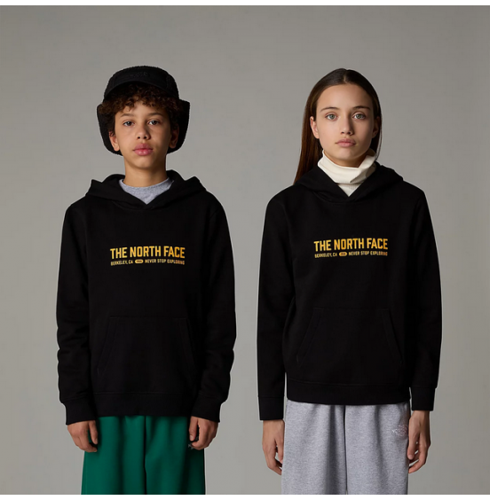 THE NORTH FACE TEEN VARSITY GRAPHIC RELAXED HOODIE NF0A89HBJK31 BLACK