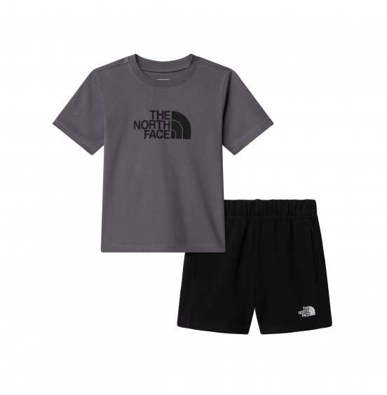 THE NORTH FACE KID COTTON SUMMER SET NF0A8ANURPI SMOKED PEARL BLACK
