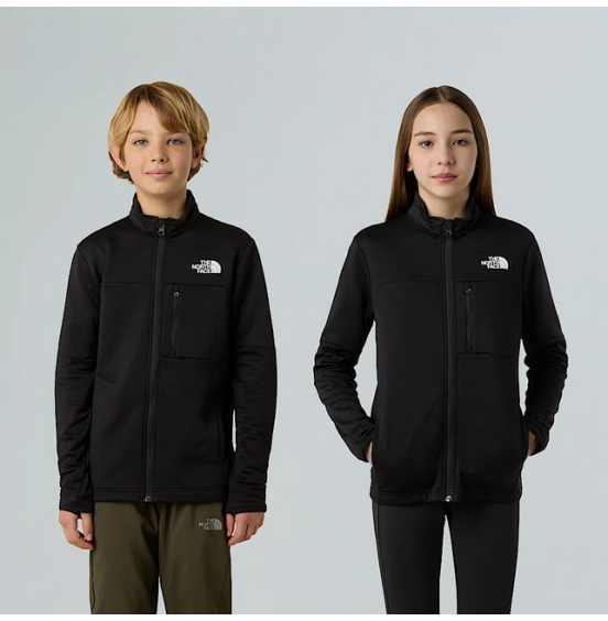 THE NORTH FACE TEEN HIKE MIDLAYER FULLZIP JACKET NF0A8AY5JK3 BLACK