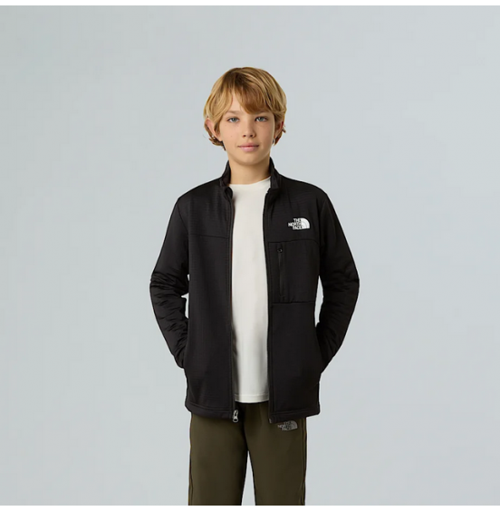 THE NORTH FACE TEEN HIKE MIDLAYER FULLZIP JACKET NF0A8AY5JK3 BLACK