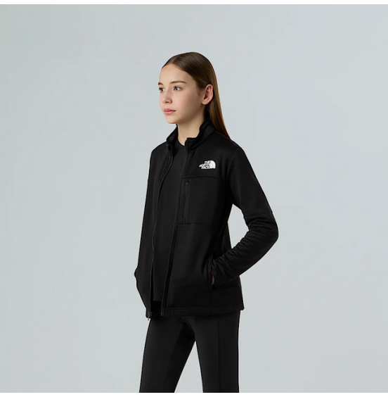 THE NORTH FACE TEEN HIKE MIDLAYER FULLZIP JACKET NF0A8AY5JK3 BLACK