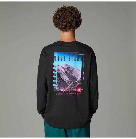 THE NORTH FACE UNISEX AXYS ONERSIZED LONGSLEEVE TEE NF0A8C1TJK3 BLACK
