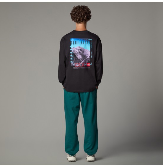 THE NORTH FACE UNISEX AXYS ONERSIZED LONGSLEEVE TEE NF0A8C1TJK3 BLACK