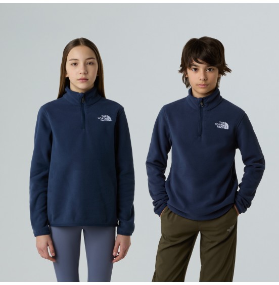 THE NORTH FACE TEEN GLACIER FLEECE 1/4 ZIP NF0A8CVG8K2 SUMMIT NAVY