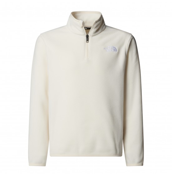 THE NORTH FACE TEEN GLACIER FLEECE 1/4 ZIP NF0A8CVGQLI WHITE DUNE