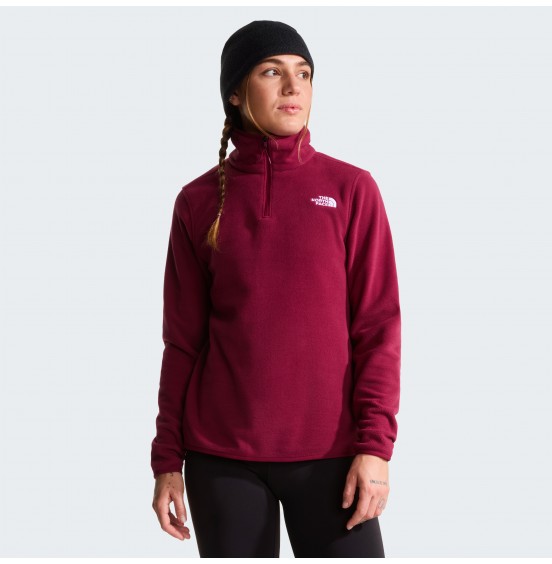 THE NORTH FACE W GLACIER 1/4 ZIP FLEECE JKT NF0A8D2JMVO BURGUNDY CRUSH