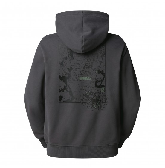 THE NORTH FACE U POWDER DAYS RELAXED GRAPHIC HOODIE NF0A8E4G0C5 ASPHALT GREY