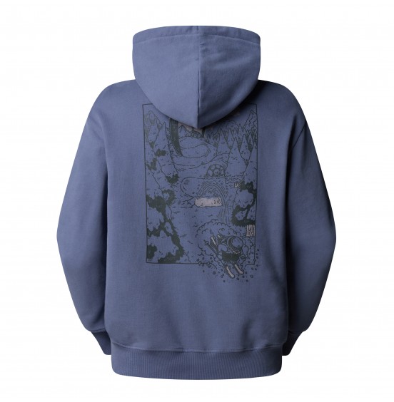 THE NORTH FACE U POWDER DAYS RELAXED GRAPHIC HOODIE NF0A8E4GBTR TWILIGHT GALAXY