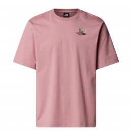 THE NORTH FACE UNISEX FLOWER DOME RELAXED TEE NF0A8EGXHCS1 NOSTALGIA ROSE