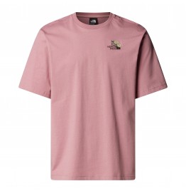THE NORTH FACE UNISEX FLOWER DOME RELAXED TEE NF0A8EGXHCS1 NOSTALGIA ROSE