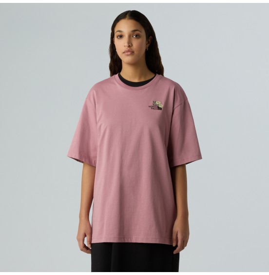 THE NORTH FACE UNISEX FLOWER DOME RELAXED TEE NF0A8EGXHCS1 NOSTALGIA ROSE