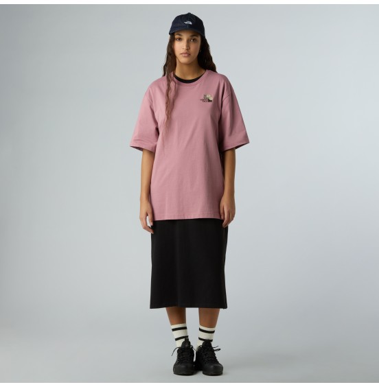 THE NORTH FACE UNISEX FLOWER DOME RELAXED TEE NF0A8EGXHCS1 NOSTALGIA ROSE