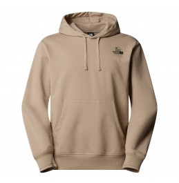 THE NORTH FACE UNISEX FLOWER DOME RELAXED HD SWEATSHIRT NF0A8EGZBOX1S MUSHROOM GREY