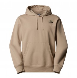 THE NORTH FACE UNISEX FLOWER DOME RELAXED HD SWEATSHIRT NF0A8EGZBOX1S MUSHROOM GREY