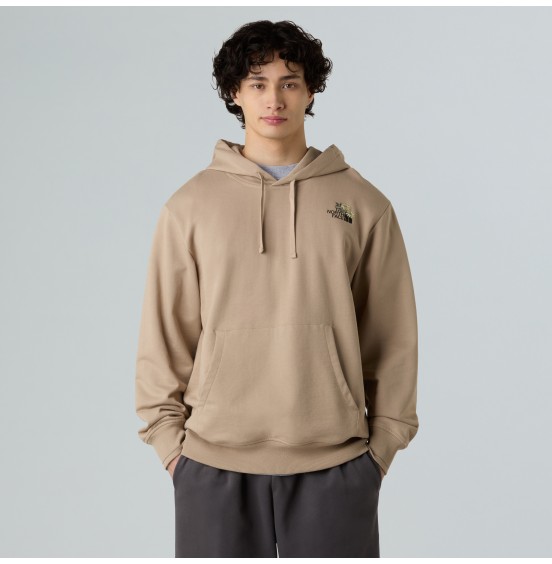 THE NORTH FACE UNISEX FLOWER DOME RELAXED HD SWEATSHIRT NF0A8EGZBOX1S MUSHROOM GREY