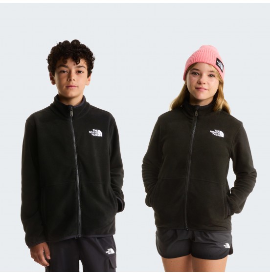 THE NORTH FACE TEEN GLACIER FULL ZIP FLEECE NF0A8F8AJK3 BLACK
