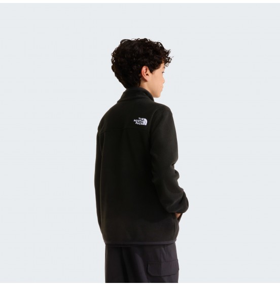 THE NORTH FACE TEEN GLACIER FULL ZIP FLEECE NF0A8F8AJK3 BLACK
