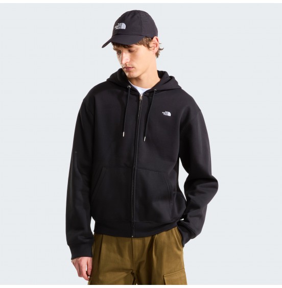 THE NORTH FACE M ESSENTIAL SIMPLE DOME RELAXED FULL ZIP HOODIE NF0A8FDEJK3 BLACK
