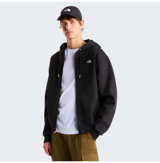 THE NORTH FACE M ESSENTIAL SIMPLE DOME RELAXED FULL ZIP HOODIE NF0A8FDEJK3 BLACK
