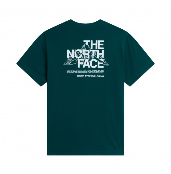 THE NORTH FACE M MOUNTAIN SKETCH REGULAR TEE NF0A8GUZN4J PACIFIC TEAL