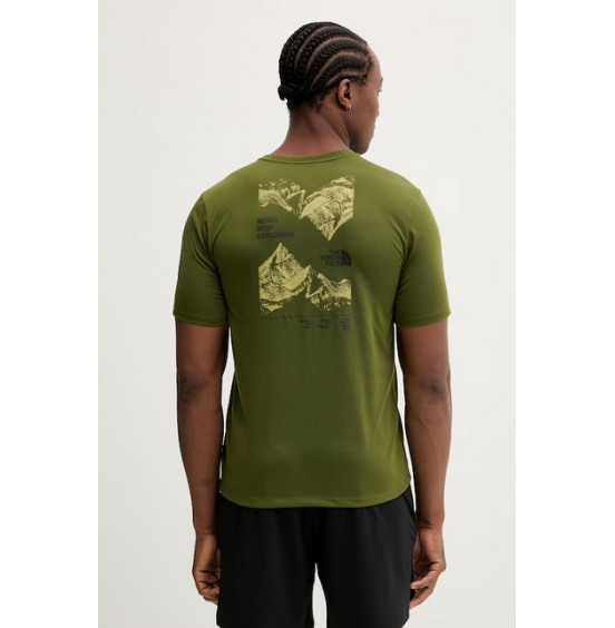 THE NORTH FACE M FOUNDATION MOUNTAINS TEE NF0A8HEYBRI WOODLAND GREEN