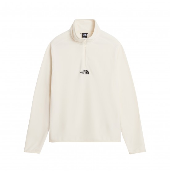 THE NORTH FACE M GLACIER 1/4 ZIP EMBROIDERED NF0A8HRWQLI WHITE DUNE