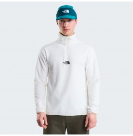 THE NORTH FACE M GLACIER 1/4 ZIP EMBROIDERED NF0A8HRWQLI WHITE DUNE