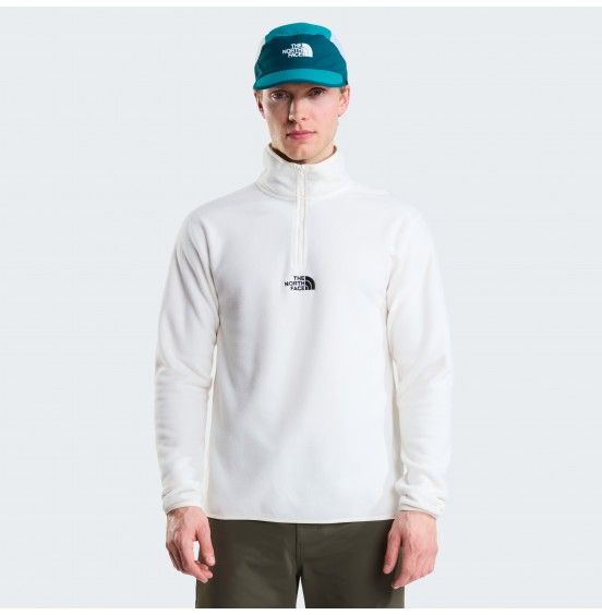 THE NORTH FACE M GLACIER 1/4 ZIP EMBROIDERED NF0A8HRWQLI WHITE DUNE