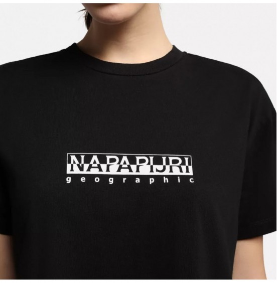 NAPAPIJRI S-BOX WOMEN'S LONG 3 T-SHIRT BLACK (NP0A4GDE0411)