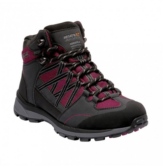 REGATTA SAMARIS II WATERPROOF MID RWF539B58 ΓΥΝΑΙΚΕΙΑ ΜΠΟΤΑΚΙΑ ΑΝΘΡΑΚΙ-ΦΟΥΞΙΑ