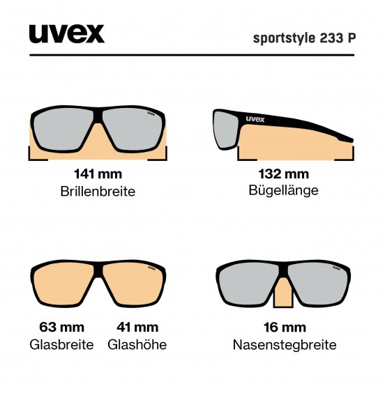 UVEX SPORTSTYLE 233 P S5320972250 ΠΟΛΟΤΙΚΑ ΓΥΑΛΙΑ ΗΛΙΟΥ BLACK MAT MIRROR SILVER