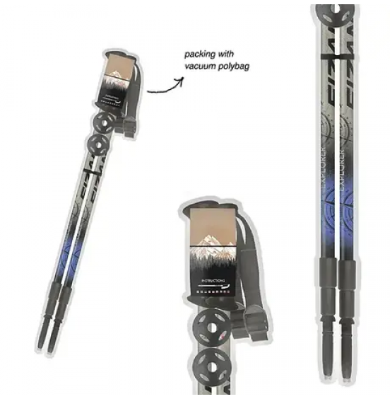 FIZAN ΜΠΑΤΟΝ ΠΕΖΟΠΟΡΙΑΣ ΤΗΛΕΣΚΟΠΙΚΑ EXPLORER SKB-14593 BEIGE BLUE