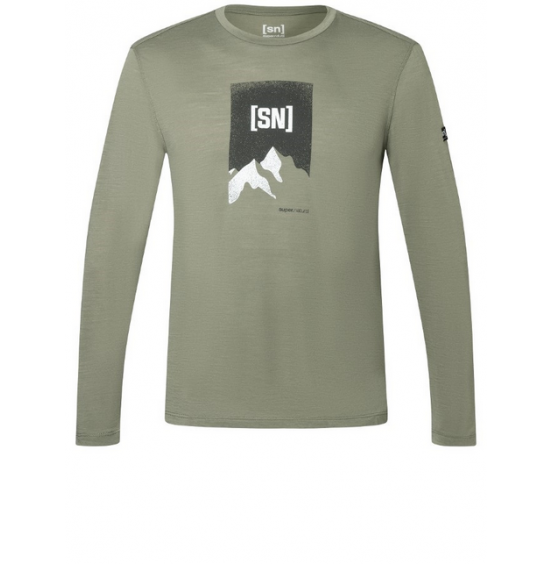 SUPER NATURAL MERINO 2 PITCH ΑΝΔΡΙΚΟ LONGSLEEVE SNMP02053-37C TEA LEAF