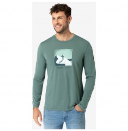 SUPER NATURAL MERINO ALMOST DONE ΑΝΔΡΙΚΟ LONGSLEEVE  SNMP02062-43C BALSAM GREEN