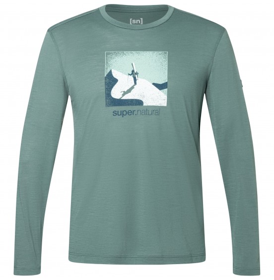 SUPER NATURAL MERINO ALMOST DONE ΑΝΔΡΙΚΟ LONGSLEEVE  SNMP02062-43C BALSAM GREEN