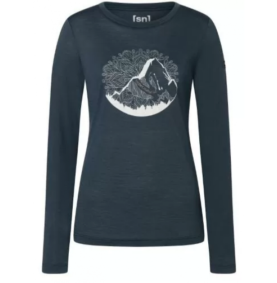 SUPER NATURAL MERINO MOUNTAIN MANDALA TREE ΓΥΝΑΙΚΕΙΟ LONGSLEEVE SNWP04052-61B BLUEBERRY