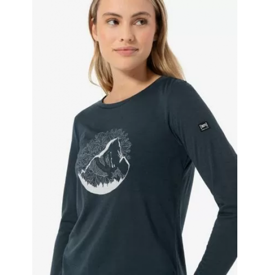 SUPER NATURAL MERINO MOUNTAIN MANDALA TREE ΓΥΝΑΙΚΕΙΟ LONGSLEEVE SNWP04052-61B BLUEBERRY