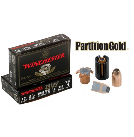WINCHESTER ΜΟΝΟΒΟΛΟ SUPREME PARTITION GOLD 2,3/4 ΜΑΥΡΟ SSP12