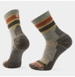 SMARTWOOL HIKE LIGHT CUSHION MID CREW SOCKS SW001609G26 TAUPE