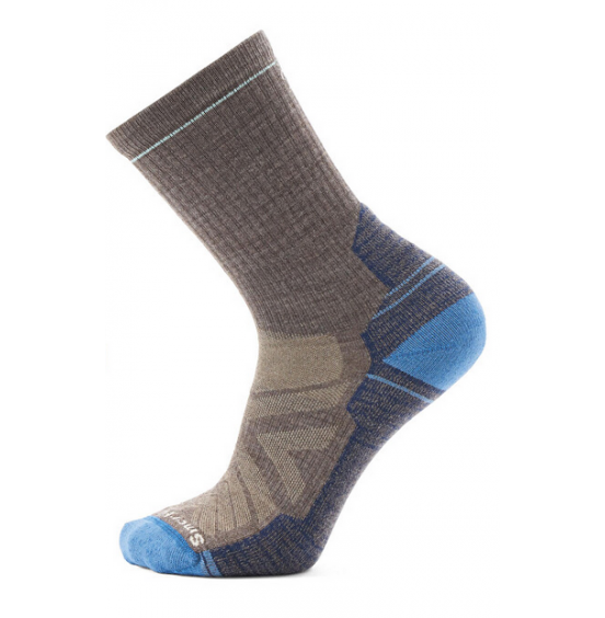 SMARTWOOL HIKE LIGHT CUSHION CREW SOCKS SW001614P31 TAUPE LAGUNA BLUE