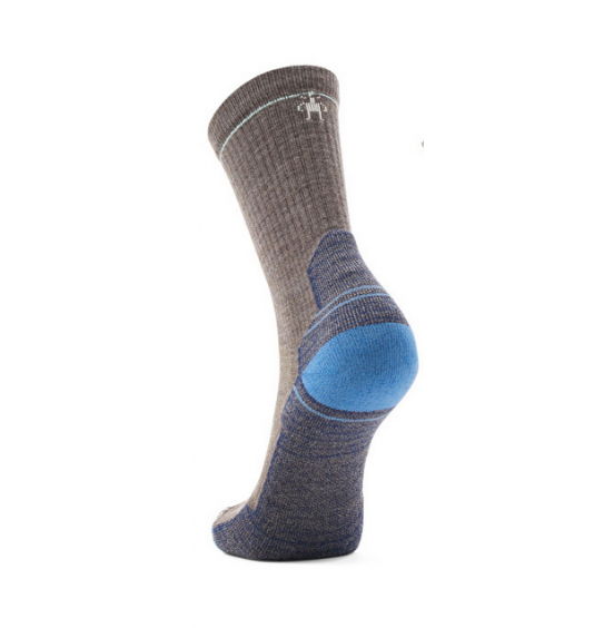 SMARTWOOL HIKE LIGHT CUSHION CREW SOCKS SW001614P31 TAUPE LAGUNA BLUE