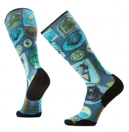 SMARTWOOL SKI TARGETED CUSHION EXPLORER PRINT OVER THE CALF SW002897092 MULTICOLOR