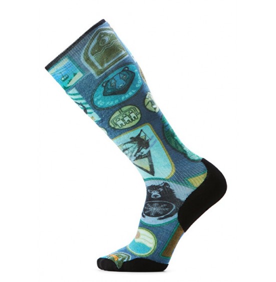 SMARTWOOL SKI TARGETED CUSHION EXPLORER PRINT OVER THE CALF SW002897092 MULTICOLOR