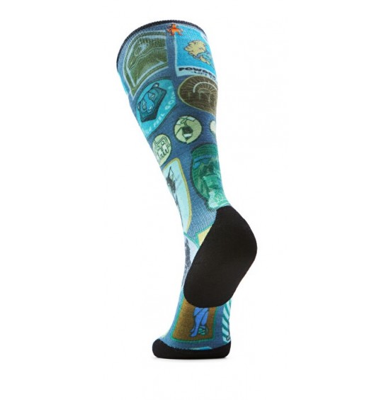 SMARTWOOL SKI TARGETED CUSHION EXPLORER PRINT OVER THE CALF SW002897092 MULTICOLOR