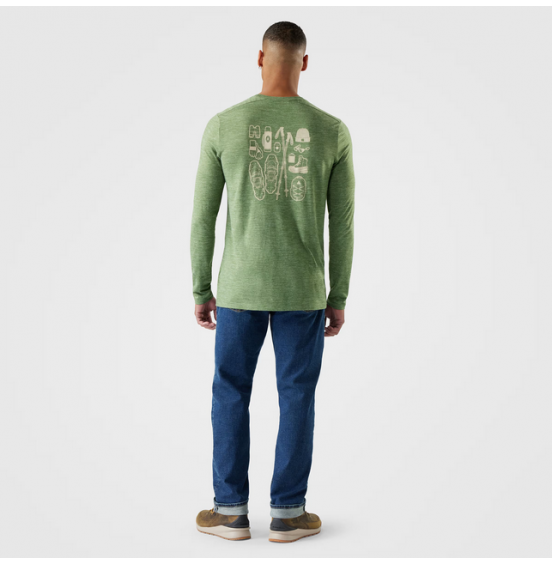 SMARTWOOL MEN'S MERINO HEMP BLEND SW003019N07 FERN GREEN HEATHER