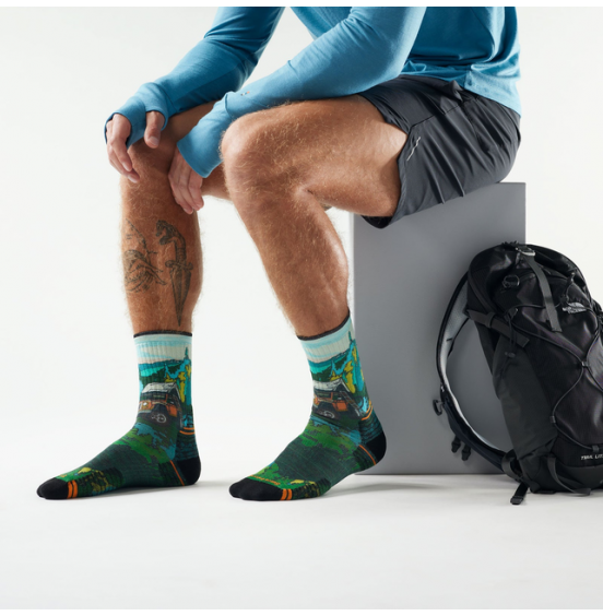 SMARTWOOL HIKE TARGETED CUSHION CREW SOCKS SW003032K18 WINTER MOSS