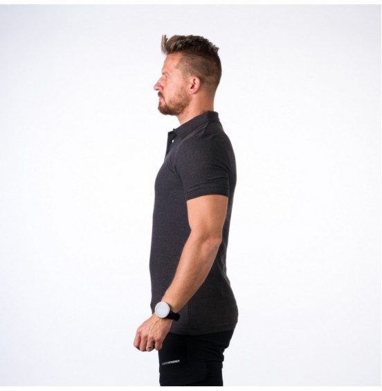 NORTFINDER PIQUE ΑΝΤΡΙΚΟ POLO T-SHIRT BLACK MELANGE TR-3551SP-274