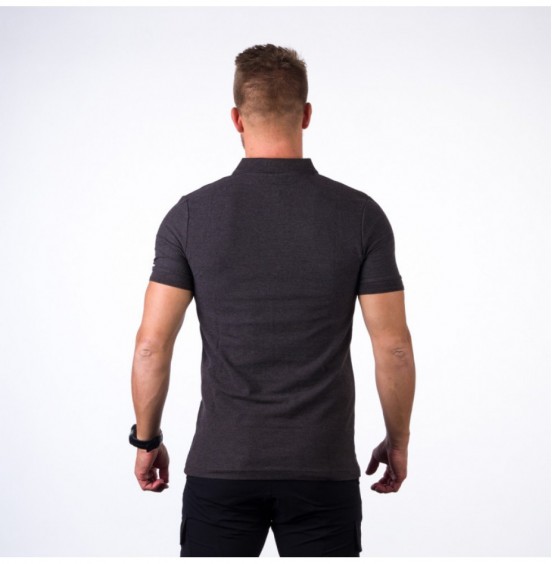  NORTFINDER PIQUE ΑΝΤΡΙΚΟ POLO T-SHIRT BLACK MELANGE TR-3551SP-274